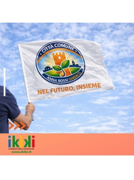 Bandiere elettorali 70x100 con asola per asta | Ikiki