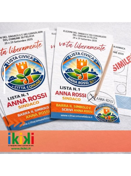 Facsimile elettorale A5 personalizzato | Ikiki